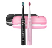Sonic toothbrushes with head set and case FairyWill FW-507 (Black and pink)