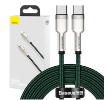 Cable USB-C to USB-C Baseus Cafule, 100W, 2m (green)