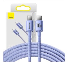 Baseus Crystal Shine cable USB-C to USB-C, 100W, 1.2m (purple)