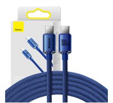 Baseus Crystal Shine cable USB-C to USB-C, 100W, 2m (blue)