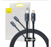 Baseus Crystal cable USB-C to Lightning, 20W, PD, 1.2m (black)