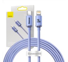 Baseus Crystal cable USB-C to Lightning, 20W, PD, 2m (violet)