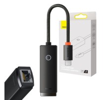 Network adapter Baseus Lite Series USB-C to RJ45 (black)