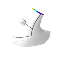 Wireless Vertical Mouse Delux M618C 2.4G 1600DPI RGB (white)