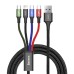 Baseus Fast USB Cable 4in1 2xUSB-C / Lightning / Micro 3,5A 1,2m - Black