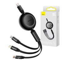 Baseus Bright Mirror 4, USB-C 3-in-1 cable for micro USB / USB-C / Lightning 100W / 3.5A 1.1m (Black)