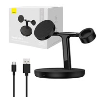Magnetic Charging Bracket Baseus Swan 3 in 1 20W (black)