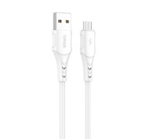 USB to Micro USB cable VFAN Colorful X12, 3A, 1m (white)