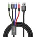 Baseus Fast USB cable 4in1 USB-C / 2x Lightning / Micro 3,5A 1,2m - black