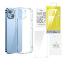 Baseus SuperCeramic Transparent Glass Case and Tempered Glass set for iPhone 14 Plus