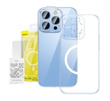 Baseus Crystal Transparent Magnetic Case and Tempered Glass set for iPhone 14 Pro Max