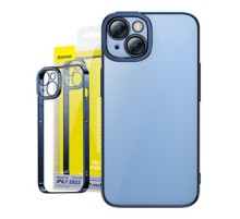 Baseus Glitter Transparent Case and Tempered Glass set for iPhone 14 Plus (blue)