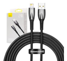 USB cable for Lightning Baseus Glimmer Series, 2.4A, 2m (Black)