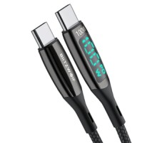 USB-C to USB-C cable BlitzWolf BW-TC23, with display, 100W, 0.9m (black)