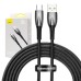 USB cable for USB-C Baseus Glimmer Series, 100W, 2m (Black)