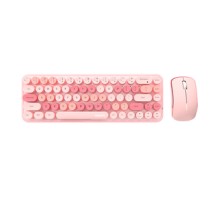 Wireless keyboard + mouse set MOFII Bean 2.4G (Pink)