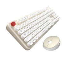 Wireless keyboard + mouse set MOFII Sweet 2.4G (White-Beige