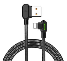 USB to Lightning cable, Mcdodo CA-4679, angled, 3m (black)