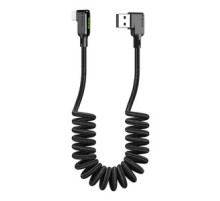 USB to Lightning cable, Mcdodo CA-7300, angled, 1.8m (black)