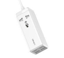 Power strip with 1 AC socket, 2x USB, 2x USB-C LDNIO SC1418, EU/US, 2500W (white)