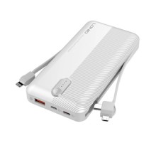 Powerbank LDNIO PL1013, 10000mAh + 3in1 cable (white)