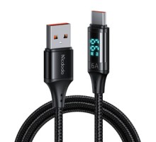 Cable USB to USB-C Mcdodo CA-1080 with display , 66W, 6A, 1.2m (black)
