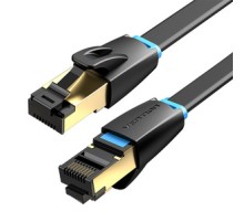 Flat Network Cable CAT8 U/FTP Vention IKCBG RJ45 Ethernet 40Gpbs 1.5m (Black)