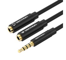 Cable Audio 3.5mm Male to 2x 3.5mm Female Vention BBVBY 0.3m (black)