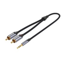Cable Audio 2xRCA to 3.5mm Vention BCNBD 0.5m (grey)