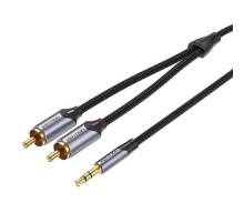 Cable Audio 2xRCA to 3.5mm Vention BCNBF 1m (grey)