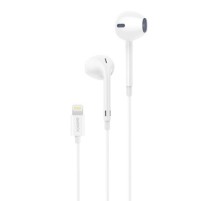 Foneng T28 Wired Earphones, Lightning, with remote Control (White)
