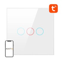 Smart Light Switch WiFi Avatto TS02-EU-W3 3 Way TUYA (white)
