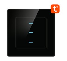 Smart Light Switch WiFi Avatto N-TS10-B3 3 Way TUYA (black)