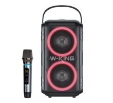 Wireless Bluetooth Speaker W-KING T9 60W (black) + microphone