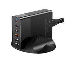 Wall charger Blitzwolf BW-S25, 75W, 3x USB + 3x USB-C (black)