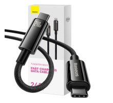USB-C to USB-C cable Baseus Tungsten Gold 240W 1m (black)