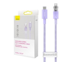 Fast Charging cable Baseus USB-C to Lightning  Explorer Series 1m, 20W (purple)