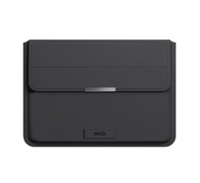 INVZI Leather Case / Cover with Stand Function for MacBook Pro/Air 13"/14" (Black)