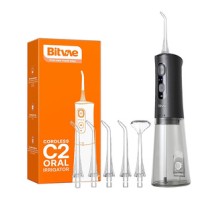 Water flosser with nozzles set Bitvae C2 (black)