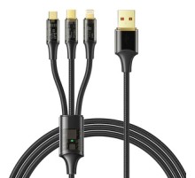 3in1 USB to USB-C / Lightning / Micro USB Cable, Mcdodo CA-3330, 1.2m (Black)