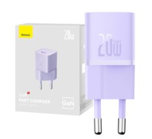 Mini wall charger Baseus GaN5 20W (purple)
