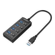 Orico  USB 3.0. Hub with switches, 4x USB (black)
