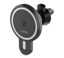 LDNIO Car Mount ,MA20 with inductive charger 15W and metal ring (Black)