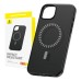 Magnetic Phone Case for iPhone 15 ProMax Baseus Fauxther Series (Black)