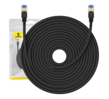 Braided network cable cat.7 Baseus Ethernet RJ45, 10Gbps, 25m (black)