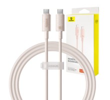 Fast Charging cable Baseus USB-C to USB-C Habitat Series 1m 100W (pink)