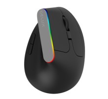 Wireless Vertical Mouse Delux M618C 2.4G 1600DPI RGB (black)