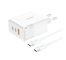 Charger Foneng GAN65 USB-A, 2x USB-C GaN 65W with USB-C cable
