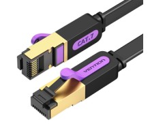 Flat Network Cable UTP CAT7 Vention ICABF RJ45 Ethernet 10Gbps 1m Black