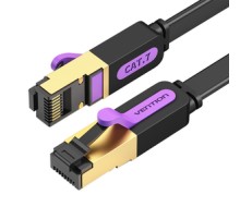 Flat Network Cable UTP CAT7 Vention ICABG RJ45 Ethernet 10Gbps 1.5m Black